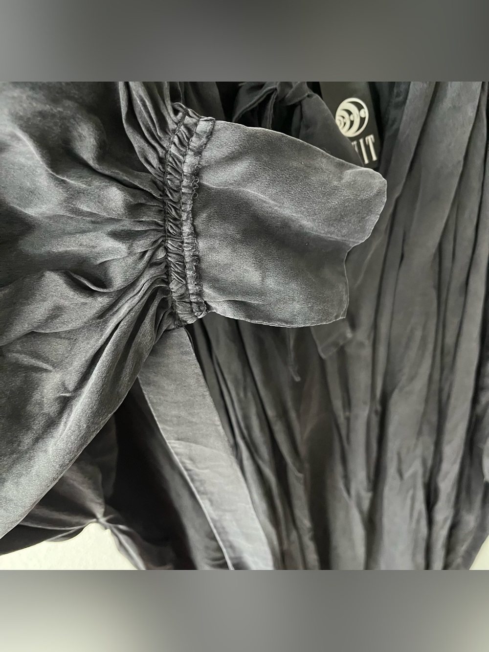 FW19: Alchemist Shirtdress in Silk Charmeuse (Limited Edition), Nuit, dark grey - Picture 11 of 13